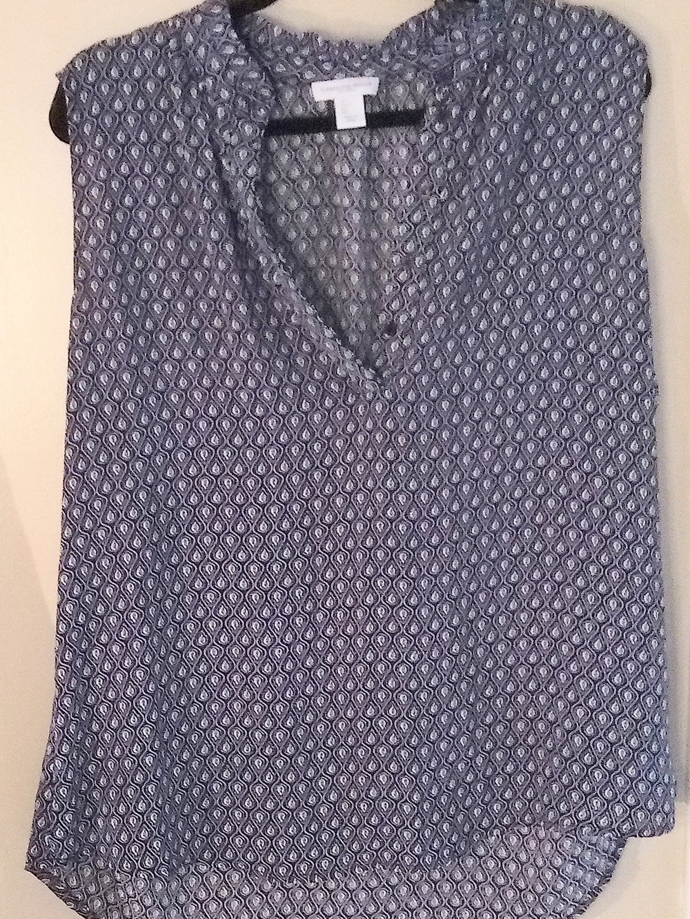 Carolina Belle Navy Geometric Sleeveless V-Neck Camisole